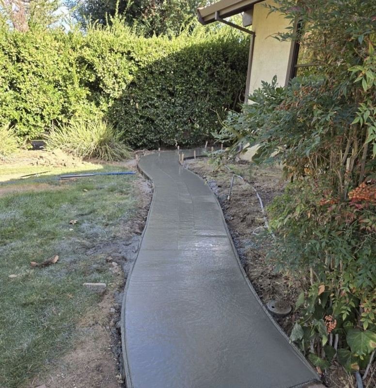New concrete walk