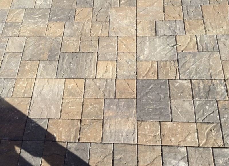 Paver field, close up