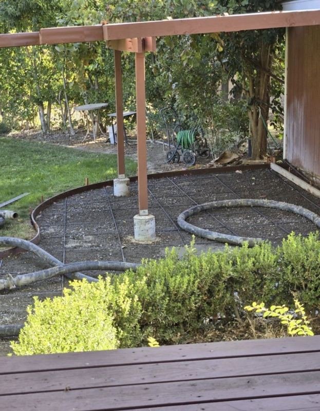 Rebar set before the pour